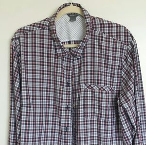 Eddie Bauer long sleeve nylon breathable shirt.